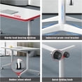 thumbnail image 5 of Folding Conference Table with Wheels 2 Pack 70.8 Inch Flip Top Mobile Training Tables Heavy Duty Spliceable Modular Meeting Room Desk for Office, 5 of 6