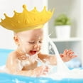 thumbnail image 4 of Crown Soft Plastic Shampoo Hat Waterproof Shower Hat Protection Crown Bath Visor for Toddlers Yellow, 4 of 9