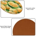 thumbnail image 5 of Cantaloupe 6Pcs Round Microfiber Leather Car Coasters, 11x11 cm/4.3x4.3 in, Cup Holder Coasters for Car, Drink Absorbent Car Coasters, Slip Car Coaster Set, 5 of 6