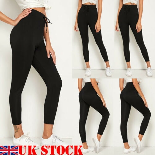 drawstring waist gym leggings