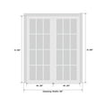 thumbnail image 6 of Solid French Double Doors Frosted Glass | Quadro 4088 Nordic White | Wood Solid Panel Frame Trims | Closet Bedroom Sturdy Doors -56" x 96" (2* 28x96), 6 of 6