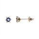 thumbnail image 2 of S925 Plateado Oro Azul Espinela Pendientes Mujeres Estilo Japonés Temperamento Todo Brillante Pendientes de Circonio, 2 of 8