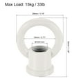 thumbnail image 2 of Unique Bargains 15kg Load 29x35mm M10 Thread Ring Shape Female Loop Eye Nut White 2 Pack, 2 of 5