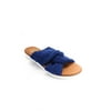 Pre-owned|Andre Assous Womens Terry Cloth Tristan Sandals Blue Size 9
