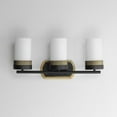 thumbnail image 4 of Ruffles 3 - Light Black And Antique Brass Multi Color Incandescent Glass And Steel Wall Sconce, 4 of 5