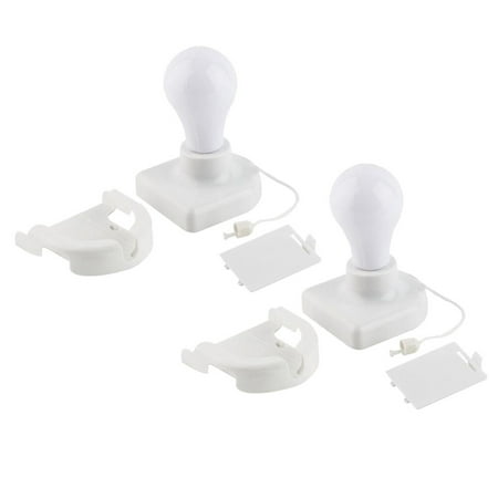 

2pcs LED Light Night Light Wall Switch Pull Rope Small Night Light Multifunctional for Drawer Cabinet (White)