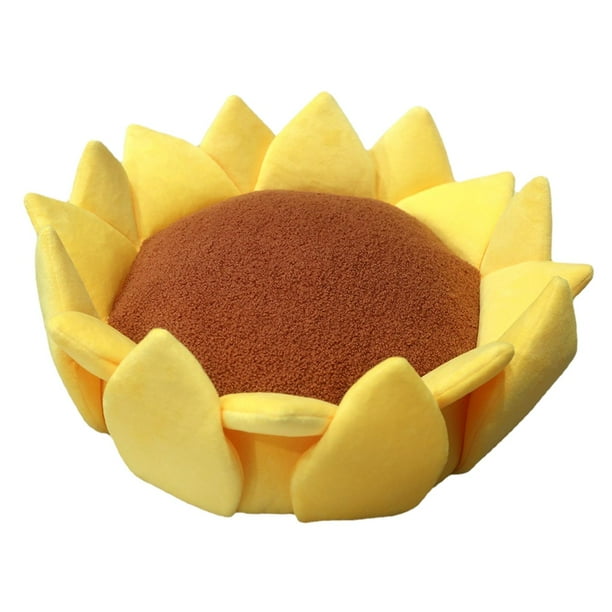 Cojín de meditación perfecl cojín de suelo decorativo suave con forma de flor redonda Amarillo 40cm