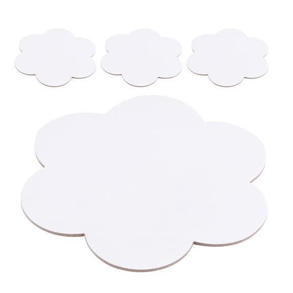MLINS 4 Pcs Mini Canvas Boards Flower Shape Tiny Painting Canvas Panel Cotton Small Painting Canvas Panel For Kids Students Acrylic Paint Markers