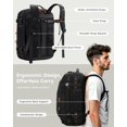 thumbnail image 2 of Tolaccea Travel Backpack, TSA Friendly Flight Approved Carry-on Luggage Water-resistant Business Rucksack, Durable Large Computer Bag Daypack Fits 15, 2 of 8
