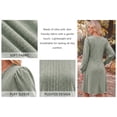 thumbnail image 5 of MOYIKO Long Sleeve Fall Dresses for Women Pleated Crew Neck Dress Casual Fashion Dresses with Pockets, 5 of 7