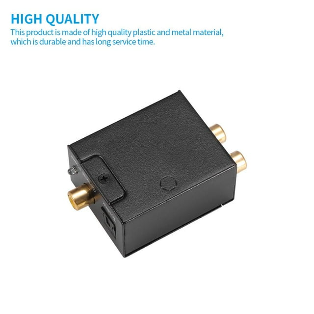 Convertisseur Audio Numérique vers Analogique 192kHz Optique vers RCA Pratique avec Câble Coaxial Optique