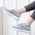 thumbnail image 7 of NOKIO Womens Walking Shoes Slip On Lightweight Memory Foam Cheer Sneakers for Tennis Gym Running Workout Yoga Women Wedge Sneakers Mesh Socks Casual Outerwear Women Shoes, 7 of 7