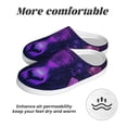 thumbnail image 6 of Daiia Purple Starry Sky Antelope Print Women’s Fuzzy Slippers Memory Foam Lightweight House Shoes Cozy Loafer Flannel House Shoes-39/40, 6 of 7