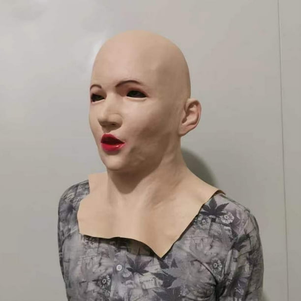Cuhas Halloween mas, Film And Television Actor Bald Beauty Latex Headgear Cosplay Funny Realistic Headgear Prop Novelty Costume Party Cuhas Halloween mas, Film And Television Actor Bald Beauty Latex Headgear Cosplay Funny Realistic Headgear Prop Novelty Costume Party