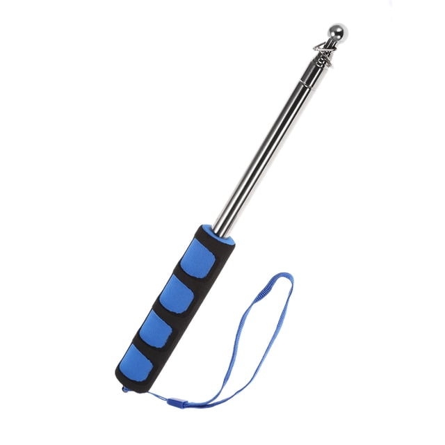 Pole 1.2 Meters Outdoor Flagpole Stainless Steel Telescopic Flag Pole for Teachers' Teaching Pointer Tour Guide Banner 47