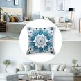 thumbnail image 5 of BANET Throw Pillow Covers Pack of 2 Cozy Fleece Style Cushion Cases for Couch Bed Sofa Farmhouse Decoration Teal Grey 20x20in, 5 of 7