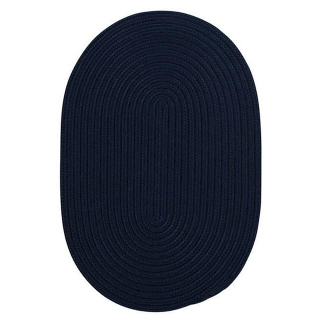 Colonial Mills Rug BR52R096X096 Boca Raton - Navy 8 ft. round Braided Rug
