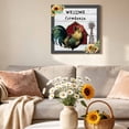 thumbnail image 6 of Canvas Wall Art Welcome To Our Farmhouse Canvas Art Print Barn Chicken Sunflower Wood Grain Pictures Wall Decor for Living Room Bedroom Artwork Decorations Stretched Framed Ready to Hang 10"x10", 6 of 9