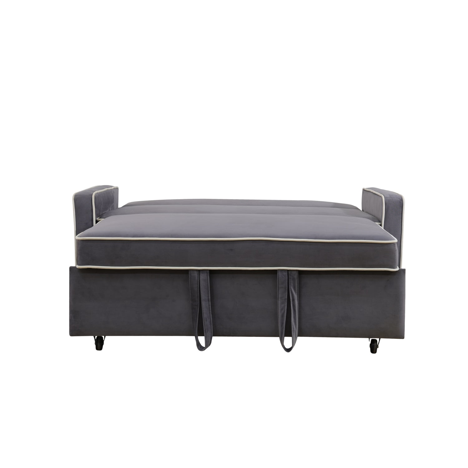 Hommoo Sofa,Modern Flannel 1-Piece Living Room Sofabed,Home Furniture Sofabed with Armrest,Light Gray