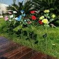 thumbnail image 3 of Pebbuoy Rose Flower Solar Garden Light Auto Charging Waterproof Easy to Install Solar Powered LED Lamp Yard Pathway Decoration, 3 of 7