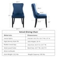 Blue Dining Chairs Set of 4, Kitchen & Dining Room Chairs Set of 4