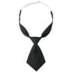 thumbnail image 1 of Corbatas cortas preatadas para mujeres INSPIRE CHIC, color sólido, corbata pequeña para uniforme escolar, negra, talla única, 1 of 5