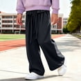 thumbnail image 5 of LvhaoGJOB Kids' Casual Pants - Soft, Elastic Waist & Pockets - Black 11-12 Years, 5 of 5