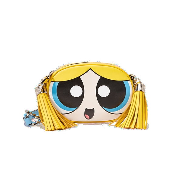 Bandolera Powerpuff Girls Bubbles de lona de anime, 25 x 10 x 20 cm
