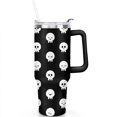 thumbnail image 2 of Happy Halloween Pumpkin Mug with Handle and Straws 40 oz Vacuum Insulated Halloween Travel Cup Birthday Present for Men Dad Son Husband Gifts for Him/Her Water Bottle, 2 of 7