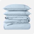 thumbnail image 2 of Bare Home Organic Cotton Duvet Cover Set, 300 Thread Count, Percale Weave, King/Cal King, Winter Blue, 2 of 5
