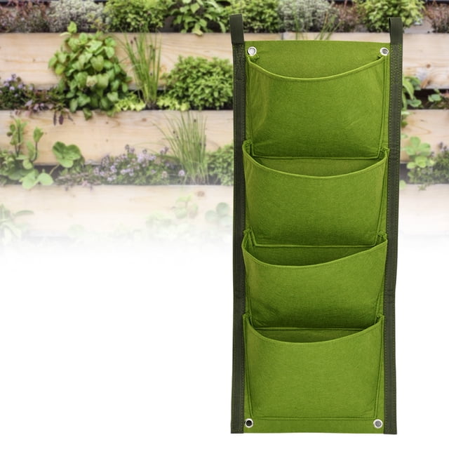 Planter Pocket,4 Pocket Vertical Greening Wall Plant Pocket Plant Hanging Pocket Proven Performance