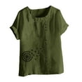 thumbnail image 1 of Birdeem Mode Femmes Été Ample Imprimé T-Shirt à Col Rond Manches Courtes Blouse Décontractée, 1 of 1