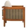 thumbnail image 5 of SAFAVIEH Amanda Acacia Wood Armchair, Natural/Taupe (Set of 2), 5 of 12