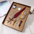 thumbnail image 6 of Retro Quill Pen Set with Wax Seal Stick/Seal Stamp/Spoon Calligraphy Pen Set, 6 of 20