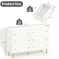 thumbnail image 6 of 6 Drawers White Dresser for Bedroom, Modern Wood TV Stand Storage Cabinet, Storage Organizer Chest of Deep Drawers for Closet, Entryway, Hallway,Dorm, 6 of 6