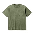 thumbnail image 4 of Mens T Shirts Comfort Lightweight Casual Short Sleeve Crewneck Plus Size Loose Tee Army Green L, 4 of 4