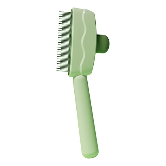 Upgraded Pet Hair Removal Comb Flea & Lice Comb For Cats & Dogs Cat Brush With Release Button Stainless Steel Teeth For All Hair Types