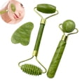 thumbnail image 1 of Appareil de Massage à Rouleau en Pierre de Jade Naturelle, Ensemble de Rouleau de Jade et Gua Sha,, 1 of 6