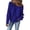Blue, variant on Women Pullover Sweatshirt Waffle Knit Off Shoulder Raglan Sleeve Tops,Long Sleeve Ruched Front Hem Loose Fit Casual Layering Blouse,S