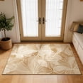 thumbnail image 3 of Toyoso 2'x3' Graphic Botanical Area Rug, Sun-Drenched Honey Amber Silicone Rug, Vibrant Bloom Modern Washable Non-Slip Accent Floor Mat for Threshold Room, Desk and Entryway Decorative Rug, 3 of 9