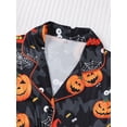 thumbnail image 7 of SOFTCCLO Girls Outfits Halloween Cartoon Print Short Sleeve Shirt Shorts Loose Casual Loungewear 2 Piece Sets Size 8-9Y, 7 of 7