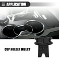 thumbnail image 2 of Front Center Cup Holder Insert for Toyota Camry 2012-2017 Plastic 5561806050 Black, 2 of 6