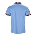 thumbnail image 6 of Caqnni Vintage Men's Polo Shirts Soft Cotton Shirts with a Classic Casual Collar (Blue,M), 6 of 8