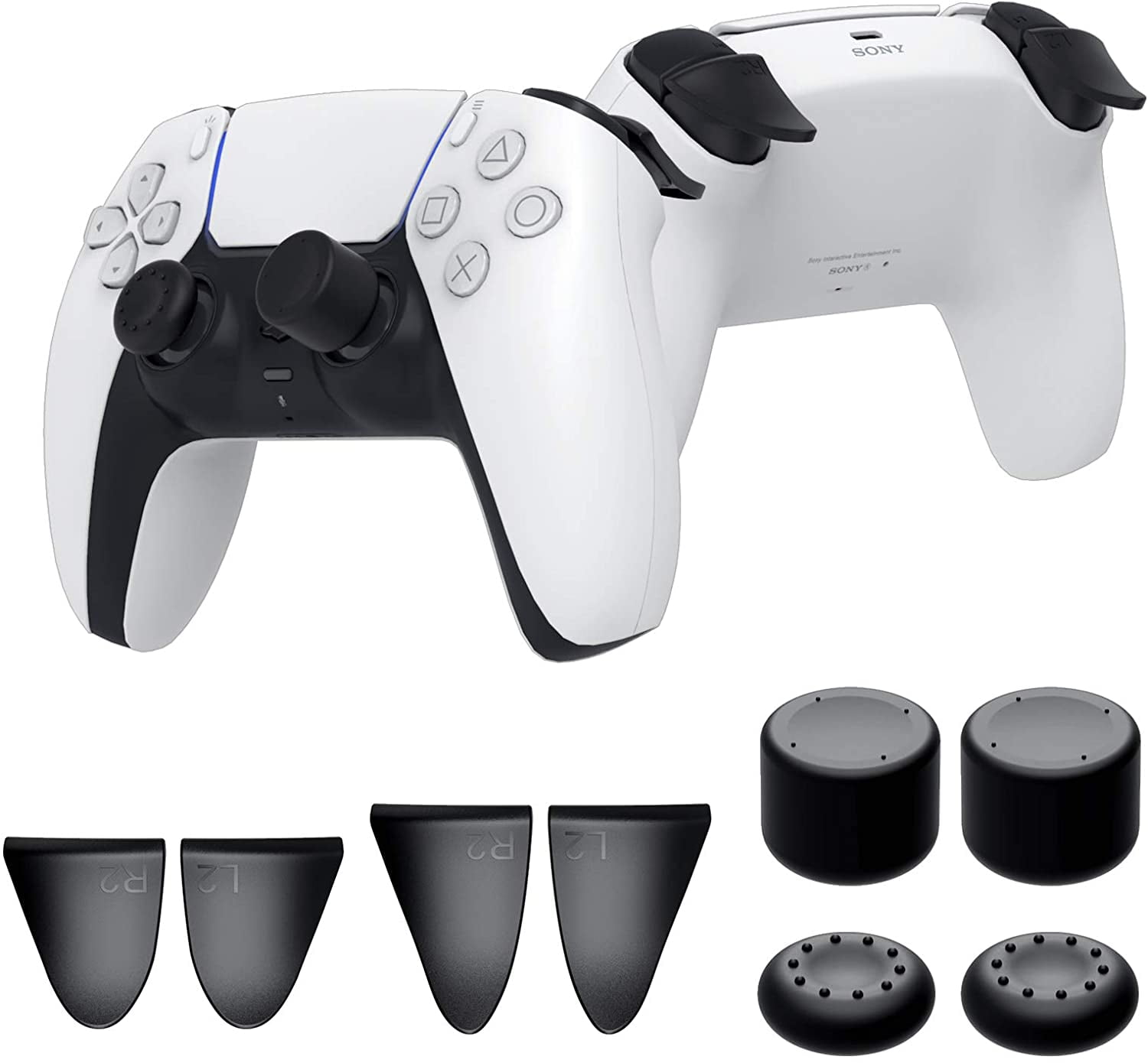 PS5 Thumb Grips and Trigger Extenders PS5 Controller Charger Station with AC Adapter PS5 Controller Accessories 