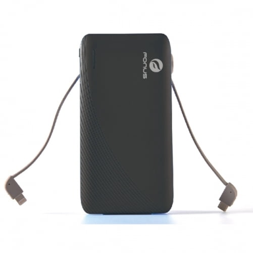Charger 10000mAh Power Bank w MicroUSB Retractable USB Cable N1G for Samsung Galaxy S5 Active, On5 Note 5 4 3 Mega 2 NotePRO 12.2, J7 J5 J3, Grand Prime, Emerge, (2018) Refine Halo Alpha A6