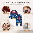 thumbnail image 5 of Goofa Colorful Excavator Printed Women’s 2 Piece Pajama Set Super,Pajamas Women's Long Sleeve Sleepwear Soft Button Down Loungewear Pjs Lounge Set Nightwear-X-Large, 5 of 9