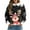 Black, variant on Wang6 Womens Christmas Graphic Sweatshirts Plus Size"Snowman"Printed Long Sleeve Pullovers Xmas Comfy Fall Loose Fit Crew Neck Tshirts Tops Y_Red XL
