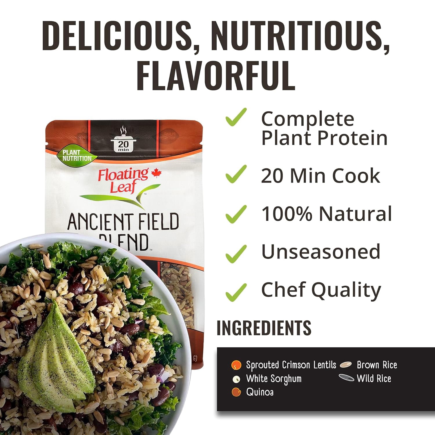 Floating Leaf Ancient Field Blend Rice 14 oz (Pack Of 6)