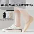 thumbnail image 2 of No Show Socks Women Non Slip Low Cut Socks Cotton Short Socks for Women Invisible Liner 3/6 Pairs, 2 of 5