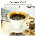 thumbnail image 2 of Coffee Filter Cup Conical V60 Style Spiral Drip Filter Ceramic Material Hand Brewed Coffee, 2 of 8